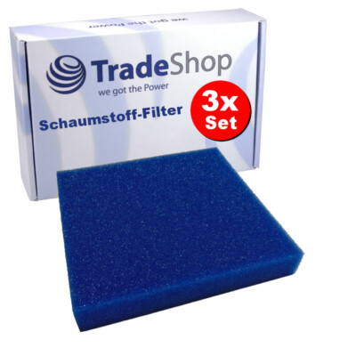 3x Ersatz Schaumstoff-Filter für Philips PowerPro Compact FC9328 FC9329 FC9330
