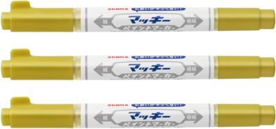 ZEBRA Oil-based Pen Mackie Paint Marker Extra Fine Gold 3 Color Set YYTS20-
