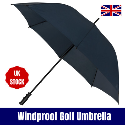 Marineblauer Golfschirm leicht Herren Damen groß manuell Sport Brolly