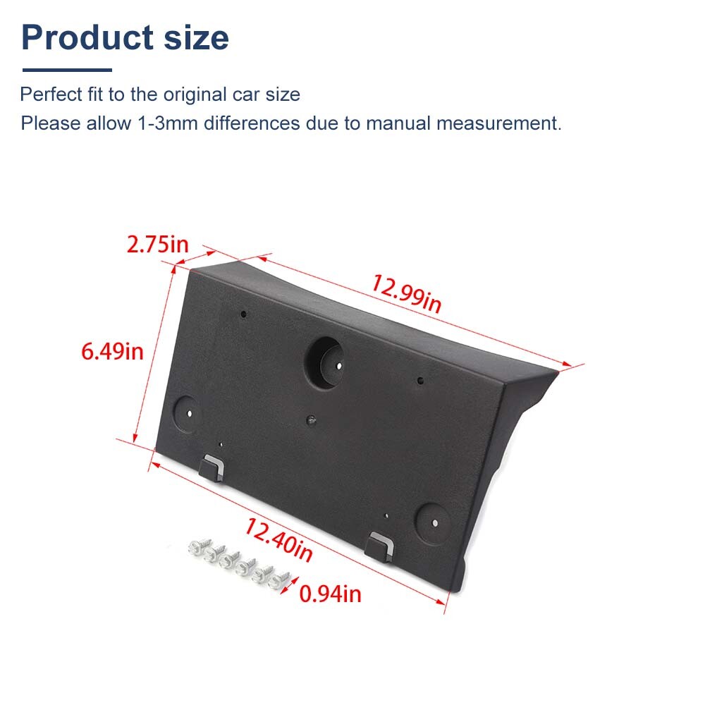 Front Car License Plate Brackets Frame Holder Fit For Ford Expedition 2018 19+ 