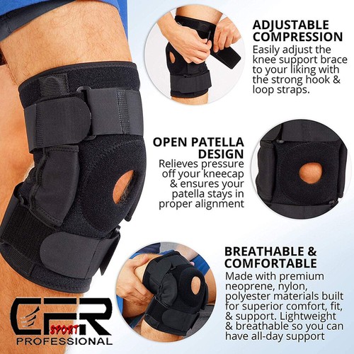 Hinged Knee Brace for Meniscus Tear: Adjustable Knee Support for Pain Stabilizer - Picture 3 of 11