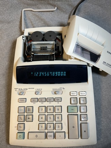 CASIO DR-210 HD Tax & Exchange Fully Functioning Vintage Calculator - Picture 3 of 7