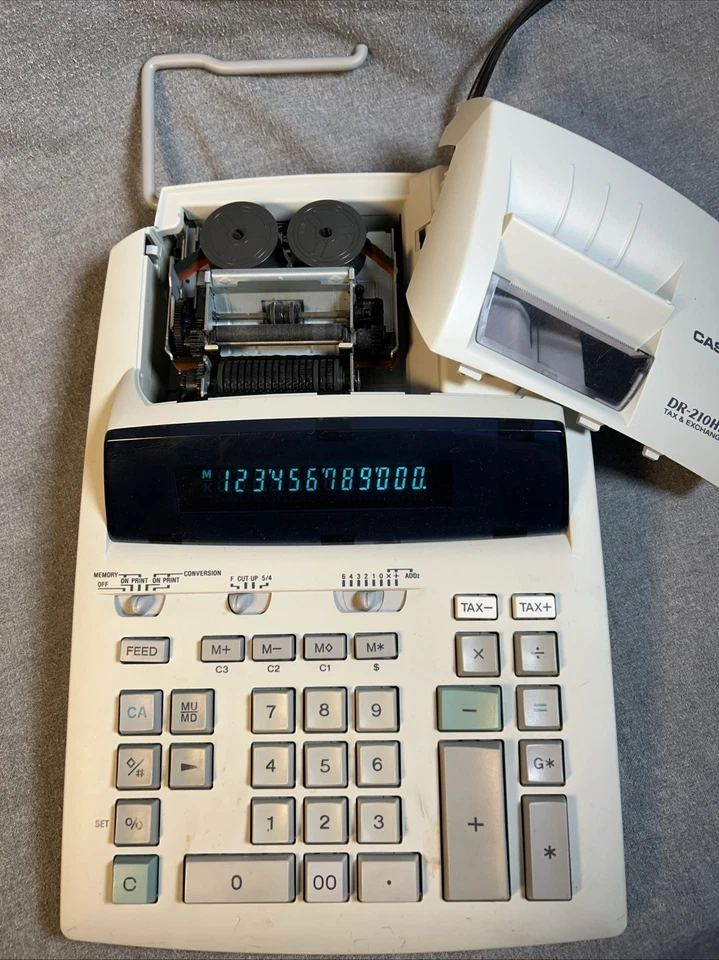 CASIO DR-210 HD Tax & Exchange Fully Functioning Vintage Calculator - Image 3 of 4