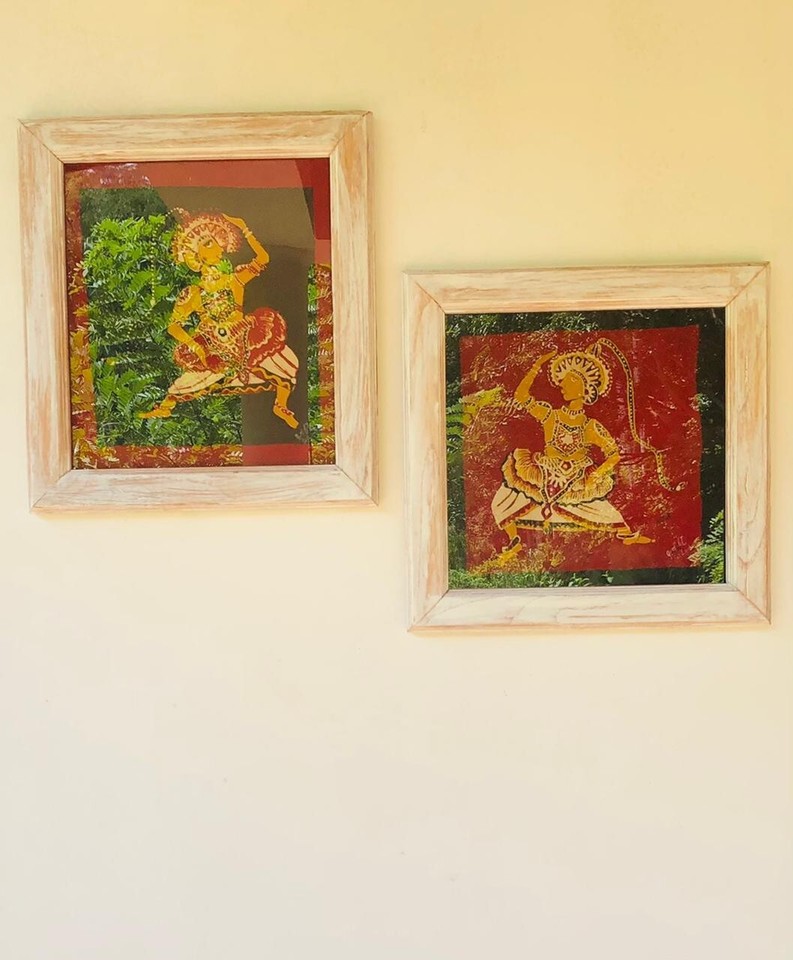 Wall Art framed free hand painted Canvas Decor Free Hand Home eBay