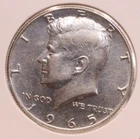 1965 Kennedy Half Dollar, 40% SILVER (No Mint Mark) Rim Error