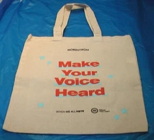 NORDSTROM SHOULDER 100% COTTON TOTE BAG MAKE YOUR VOICE HEARD WHEN WE ALL VOTE