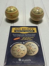 Vintage! (2) JIM REMPE JR Billiard Cue Pool TRAINING BALLs And Pamphlet *