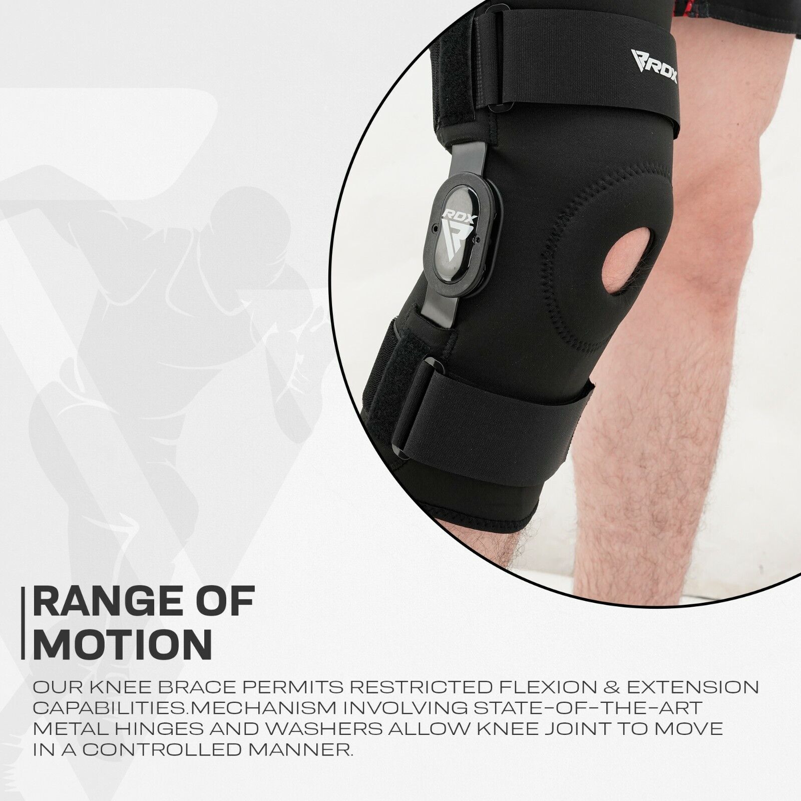Knee Support Brace by RDX, Pain Relief Squat Pad for Training, Fitness Equipment