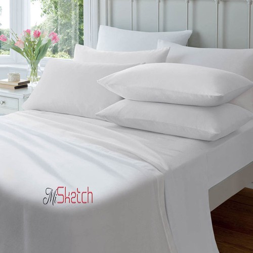 EXTRA TIEFE PASSFORMBLÄTTER 16"/40 CM PERKAL POLYBAUMWOLLE UND 100 % ÄGYPTISCHE BAUMWOLLE - Bild 2 von 10