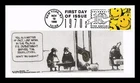 US COVER SMILEY FACE 1970S CELEBRATE CENTURY FDC COMICAL CACHET JET BOY 12 OF 12