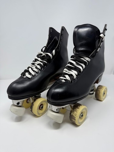 Pattini a rotelle Hyde, Rollerbones Elite, piastra concorrente Suregrip, pelle nera - Foto 3 di 13