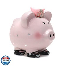 Child to Cherish Ceramic Piggy Bank for Girls, Princess