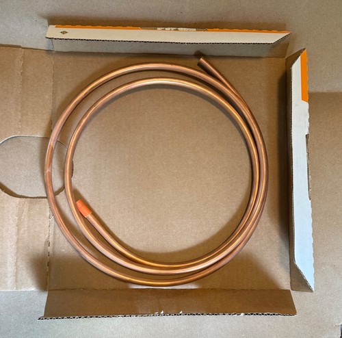 Copper Coil Everbilt Refrigeration 3/8” OD X 89" - Remainder from 10' box