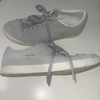 Onitsuka Tiger Lawnship Shoes Mens Size 9.5 Gray Suede Leather Sneakers D605L