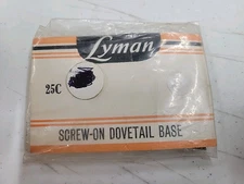 Lyman Screw-On Dovetail Base #25C .125 High for Barrels .875 Diameter & Larger