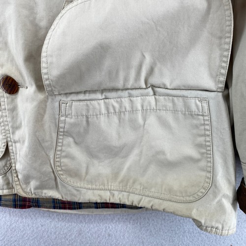 Vintage J.CREW Jacket Mens XL OAR OARMAN Canvas Plaid Lined Corduroy Chore Barn - Picture 12 of 18