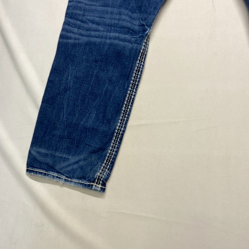 Jeans THRASHED Rock Revival Albus Relaxed Taper Uomo 34 Blu Elasticizzato Comfort - Foto 3 di 20