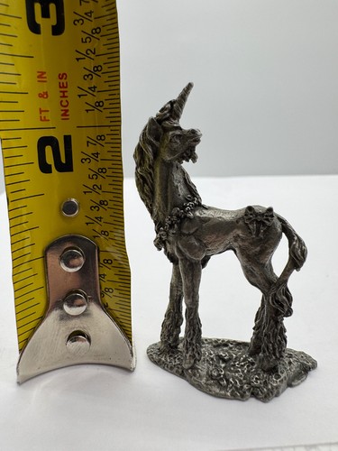 Gallo Zinn Einhorn Figur Vintage Sammlerstück 2,5 Zoll Statue - Bild 2 von 4