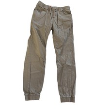 Levi's Boy's Size XL Jogger Tan Beige Khaki Chino Drawstring Pocket 98 Cotton