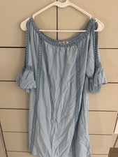Blusenkleid Tunika Cutout Gr. 40 Babyblau Dam...
