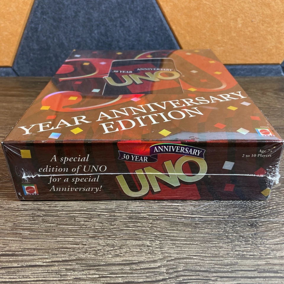UNO 30 Year Anniversary Edition 2001 VTG Mattel Card Game New Sealed Box! - Image 2 of 4