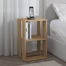 Modern LONIE Bedside Table with 2 Open Shelves – 55x34x30cm Nightstand