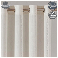 Gardinen Beige Mit ÖSen Leinen-Vorhang Boho Vintage 140X245Cm 2PC