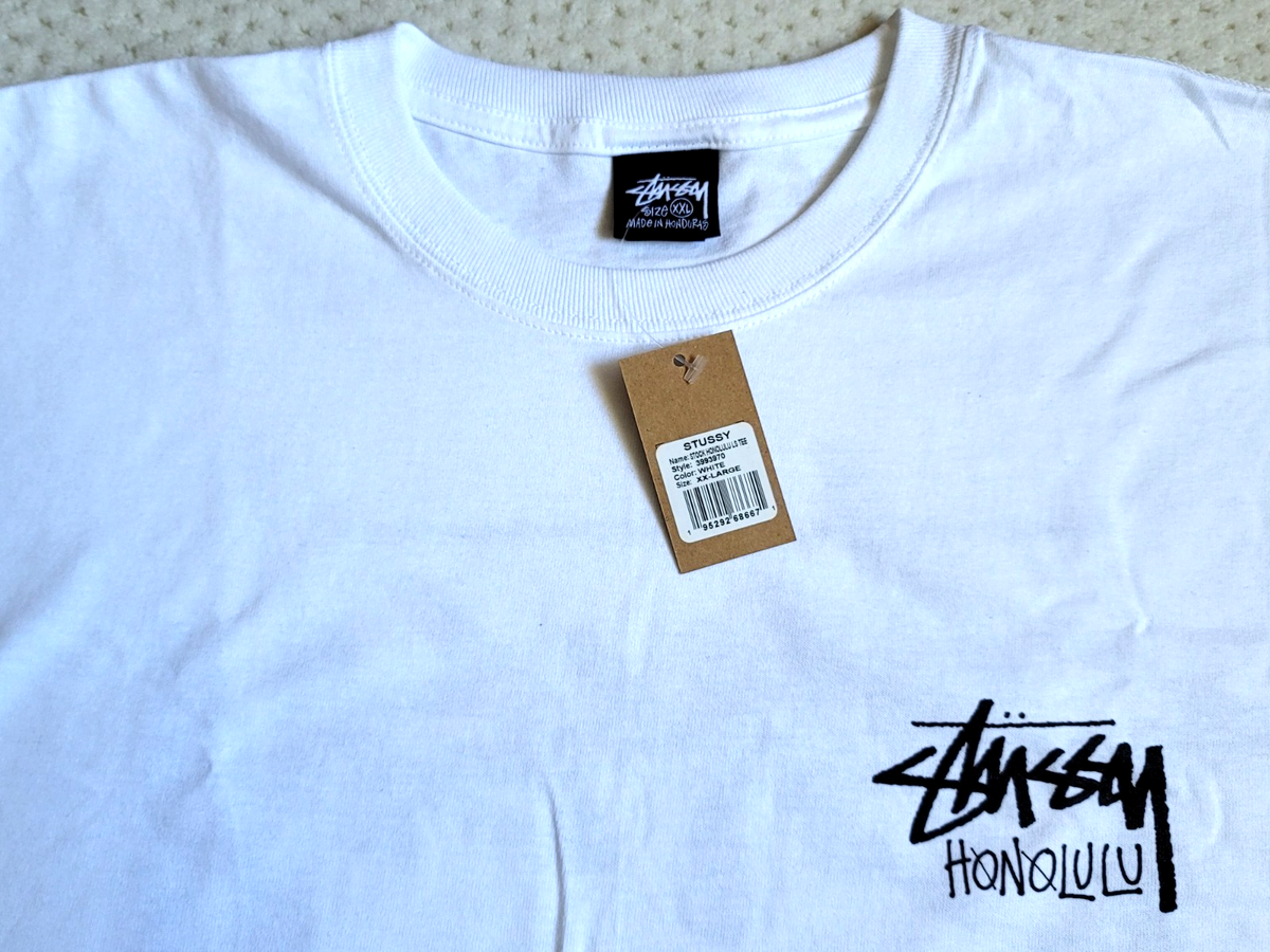 NWT STUSSY HONOLULU Hawaii Chapter Tee Limited WHITE LONG SLEEVE T