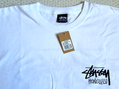 NWT STUSSY HONOLULU Hawaii Chapter Tee Limited WHITE LONG SLEEVE T
