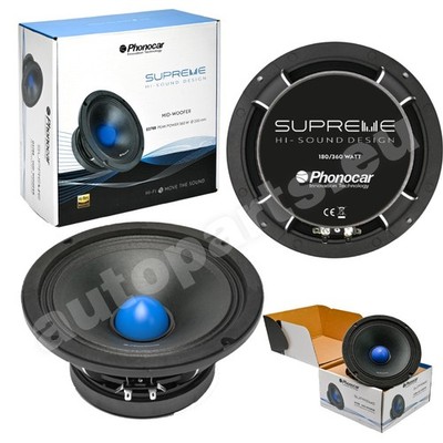 Mid-Woofer Phonocar 02788 Lautsprecher 200mm Für Auto 360W Hohe Effizienz SPL