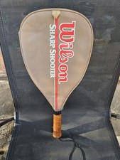 Vintage Wilson Sharp Shooter Racquetball Racquet Racket With Case Headcover Tan