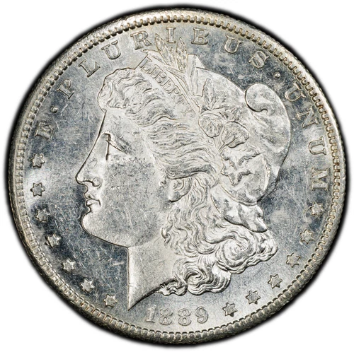 1889-S Morgan Silver Dollar - PCGS GOLD SHIELD AU55 - SEMI-PL BETTER DATE!