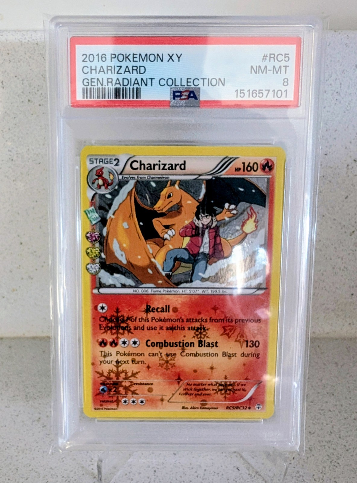Charizard RC5/RC32 Holo Pokémon 2016 XY Generations PSA Grade 8
