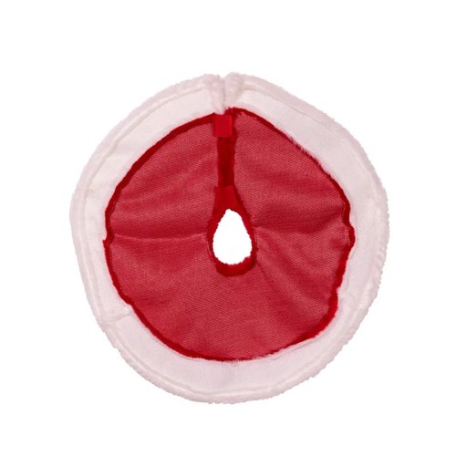15 Inch Miniature Plush Red White Christmas Tree Skirt MINI New for Tabletop - Picture 5 of 5