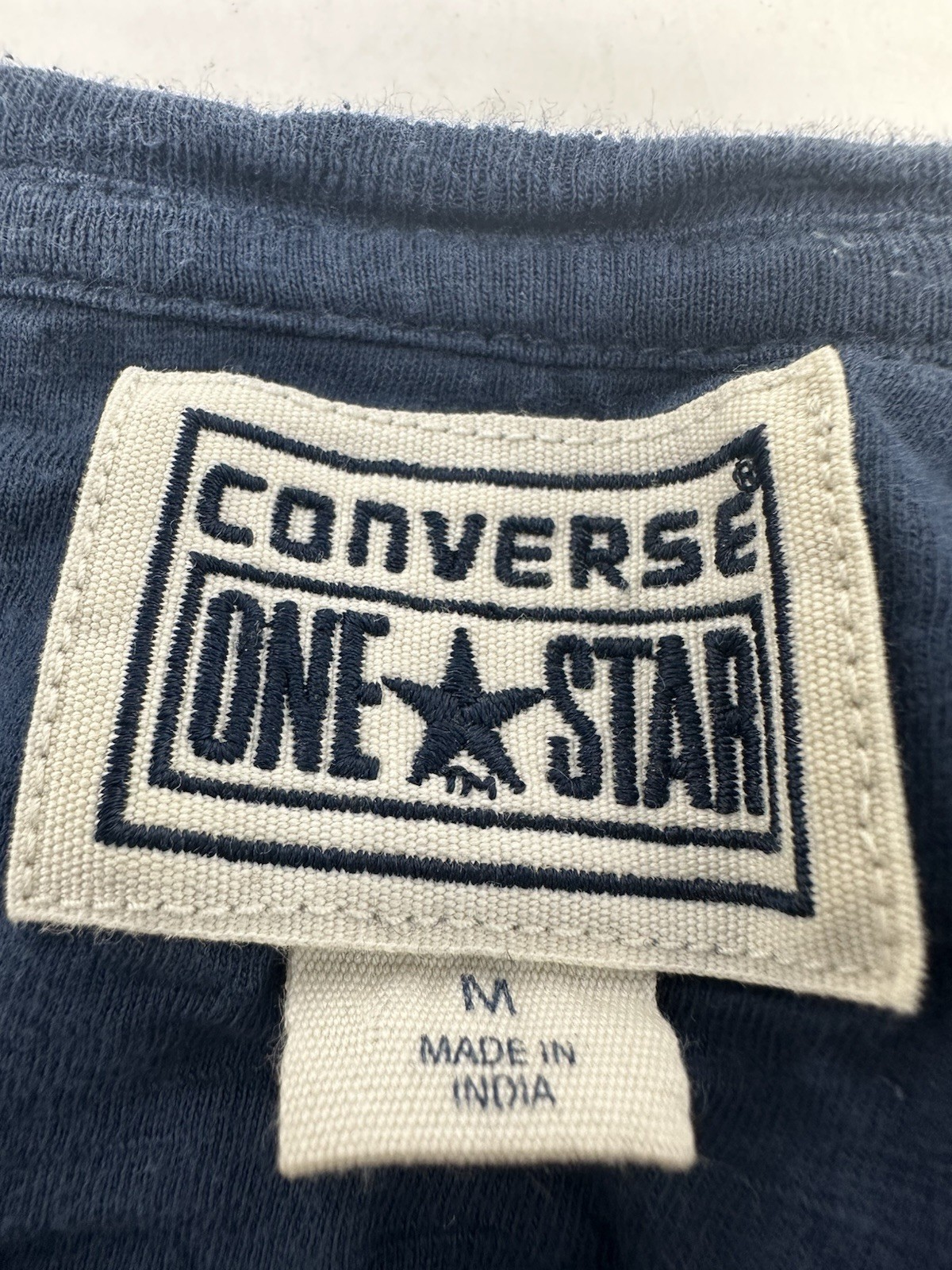 Converse 1/4 Button Pullover Men Size Medium Blue… - image 8