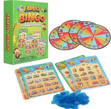 4-in-1 Picture Bingo Game for Toddlers 3-5  Household, Vehicles, Fruits  Ca...