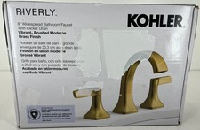 Kohler R38330-4D-2MB Riverly Widespread Bathroom Sink Faucet - Brushed Brass