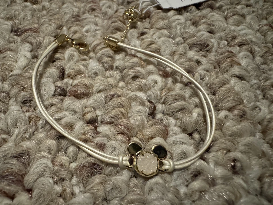 NEW 100% KENDRA SCOTT x Disney Mickey Mouse Iridescent Drusy Gold Bracelet - Image 4 of 4