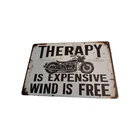 Vintage Tin Metal Signs Home Décor 8x12 Therapy Is Expensive Wind Is Free Retro