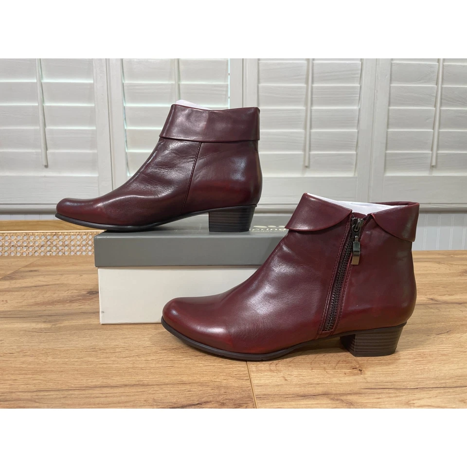 Spring Step Stockholm Boot Bordeaux Leather Size 8.5 US 39 EU NIB Pull On Bootie - Image 3 of 4