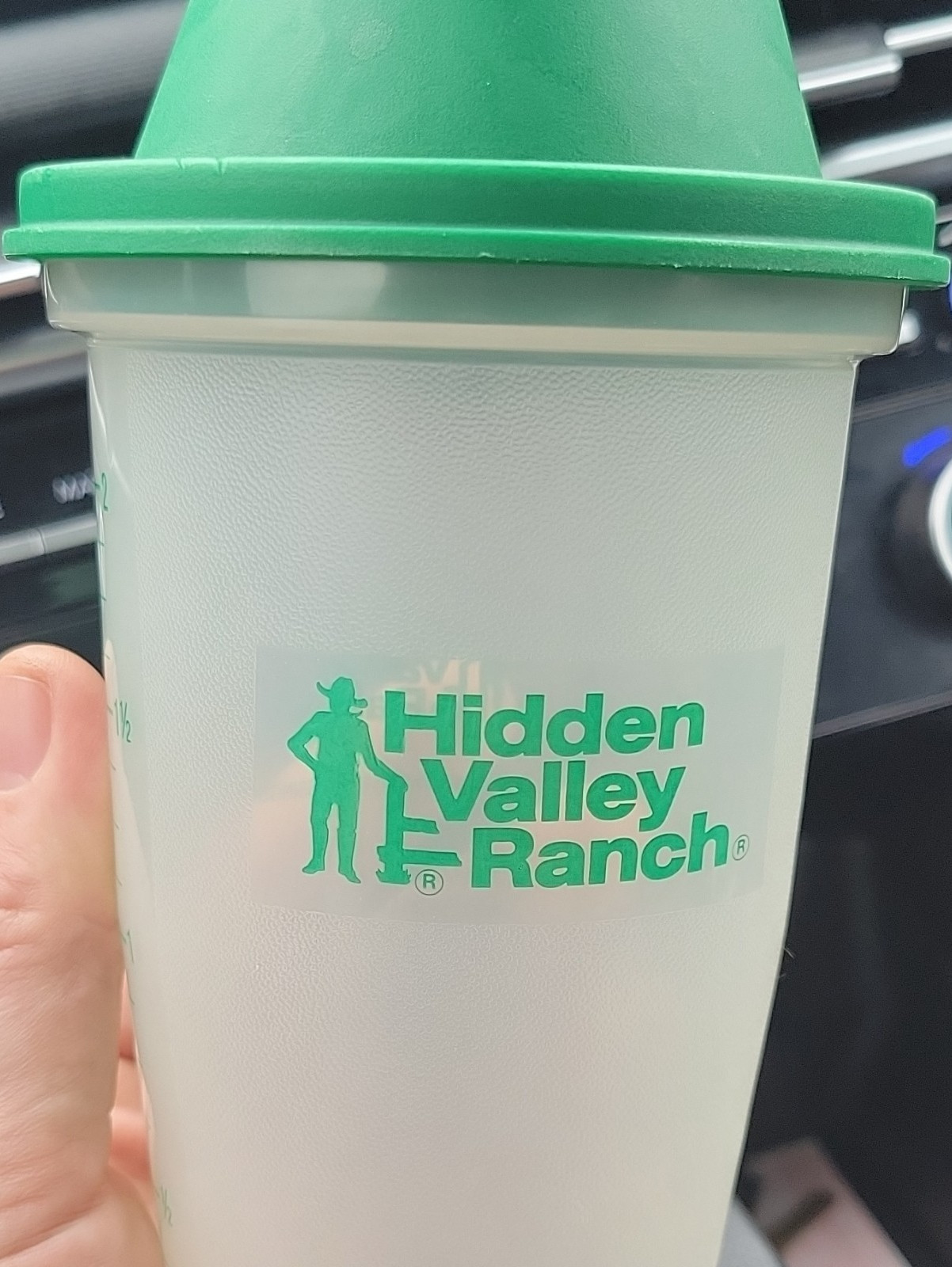 Hidden Valley Ranch Salad Dressing Mixer Bottle Plastic Green White