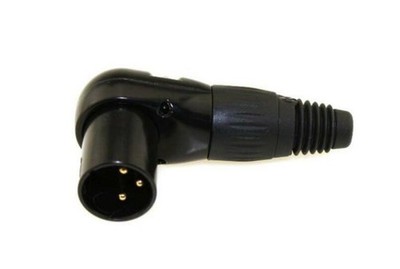 Gold-Plated 90 Degree Right Angle 3 Pins Male Socket YS187BG For Microphone #lk