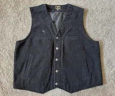 Wyoming Traders Vest Mens XXL Black Wool Western