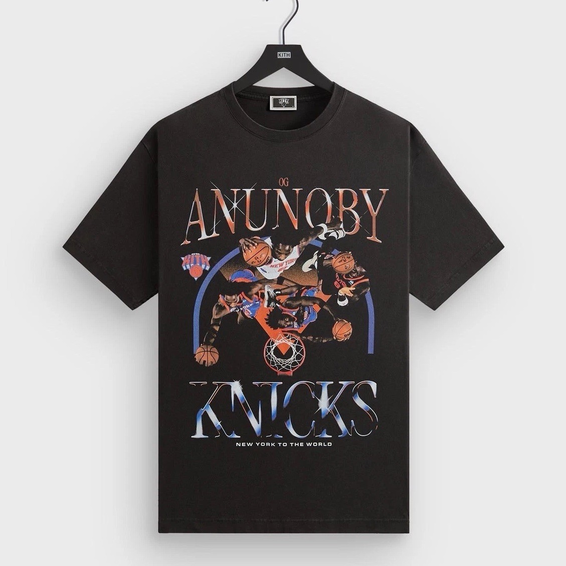 Kith for the New York Knicks OG Anunoby Legend Vintage Tee Black T