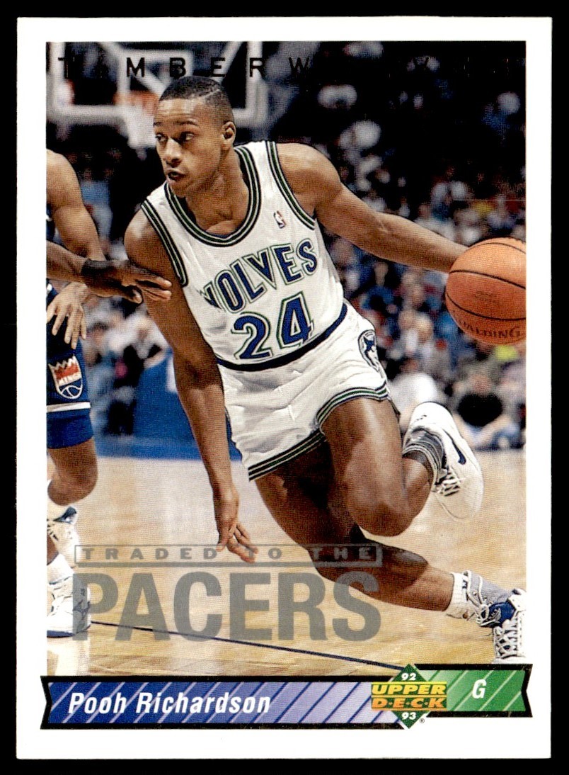 1992-93 Upper Deck Pooh Richardson #134 Indiana Pacers Basketball Card