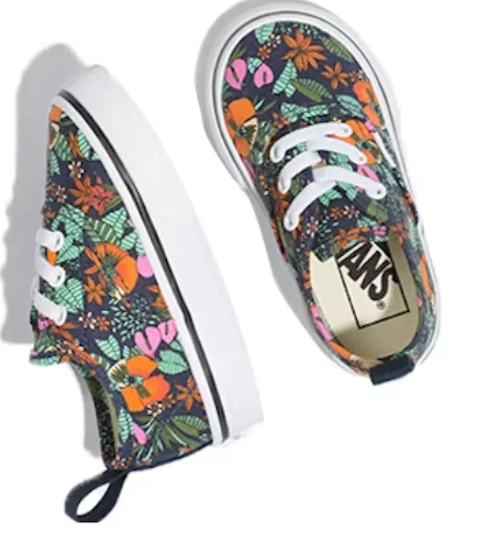 范斯正品弹性花边热带多色幼儿/婴儿鞋 VN0A4BUYWH9 — 第 3/4 张图片