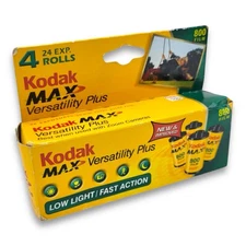 Kodak Max Versatility Plus Color Film, 4 Rolls w/ 24 Exposures Each, GT135-24-4H
