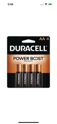 Duracell Power Boost  AAA Batteries (4/Pack) New