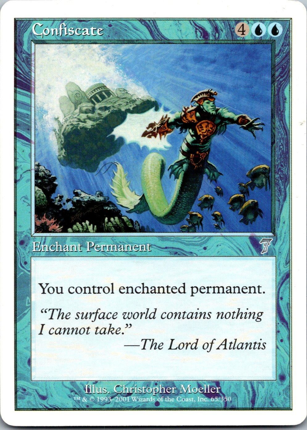 Confiscate 65 Uncommon 7th Edition Magic: The Gathering Lightly Played