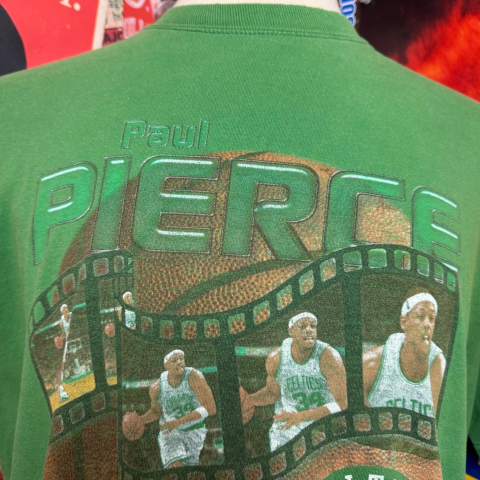 Camiseta De Colección Paul Pierce Celtics NBA Baloncesto Camiseta Para Hombre Verde Gráfica Talla XL Foto 2 de 4
